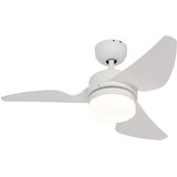 QAZQA Stropni ventilator bel, vključno z LED z daljinskim upravljalnikom - Yuki | Shoptok.si
