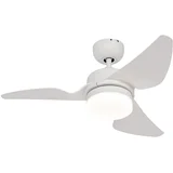 Stropni ventilator bel, vključno z LED z daljinskim upravljalnikom - Yuki