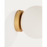 Kave Home Bela/v zlati barvi stenska svetilka ø 15 cm Brisia – | Shoptok.si