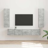  Set TV komoda Zidne 3 pcs Betonski sivi Konstruirano drvo | Eponuda.com