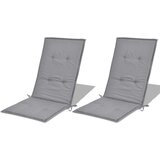  Jastuci za vrtne stolice 2 kom sivi 120 x 50 x 3 cm od tkanine | shoptok.hr