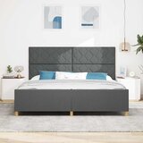  Krevetna konstrukcija Tamno siva 200 x 200 cm tkanina | shoptok.hr