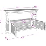  Konzolna stolica s policom Prirodna 110 x 35 x 75 cm Bambus | shoptok.hr