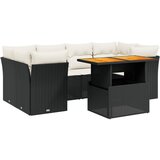  The Living Store Vrtna sedežna garnitura 7-delna z blazinami črn poli ratan - Vrtna Sedežna Garniture, (21451050) | Shoptok.si