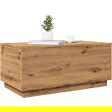 vidaXL Stolić za kavu s LED svjetlima boja hrasta artisan 90x50x40 cm | shoptok.hr