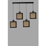 Opviq kumsal 8701-6 rattanblack chandelier | ePonuda.com