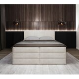 MID.YOU POSTELJA BOXSPRING 160 cm x 200 cm , les, tekstil, leseni material bela | Shoptok.si