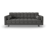 Cosmopolitan Design Temno siva raztegljiva sedežna garnitura s prostorom za shranjevanje iz tkanine bouclé 222 cm Bali – | Shoptok.si