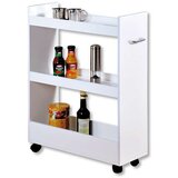 Kesper ksp24852 višenamenska polica sa točkićima 60x22x78cm bela