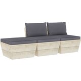 The Living Store Vrtna garnitura iz palet 3-delna z blazinami smrekovina - Vrtna Sedežna Garnitura, (21459777) | Shoptok.si