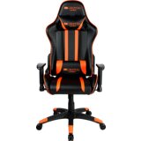 Canyon Fobos GС-3 Gaming chair/ PU leather/ Cold molded foam/ Metal Frame/ Top gun mechanism/ 90-165 dgree/ 2D armrest/ Class 4 gas lift/ Nylon 5 Stars Base/ 60mm PU caster/ black+Orange. cene