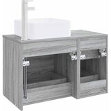  Set namještaja za kupaonicu 2 kom. Siva Sonoma 59 x 35 x 80 cm | shoptok.hr