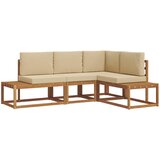  Set vanjskih sofa s jastukom 4 Komad Prirodna i bež | Eponuda.com