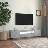 TV ormarić s LED svjetlima siva boja betona 160 x 35 x 40 cm | Eponuda.ba