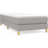  Okvir kreveta s oprugama i madrac svjetlosivi 80x200cm tkanina | shoptok.hr