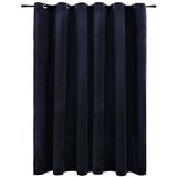 vidaXL Zavjesa za zamračivanje s prstenima baršunasta crna 290x245 cm | shoptok.hr