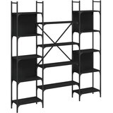 Police za knjige crne 155,5 x 24 x 166,5 cm konstruirano drvo | shoptok.hr