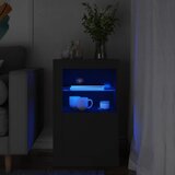 vidaXL Bočni ormarić s LED svjetlima crni od konstruiranog drva | shoptok.hr