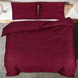  Set posteljine za poplun bordo 155x220 cm lagana mikrovlakna | shoptok.hr