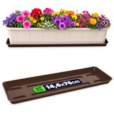 KADAX Stojalo za cvetlične lončke 80 cm, balkonsko korito, plastični pladenj, (5000353406) | Shoptok.si