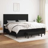  Krevet s oprugama i madracem crni 200x200 cm od tkanine Cijene