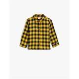 Koton baby Boy Yellow Checkered Classic Collar Long Sleeve Shirt | ePonuda.com