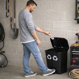  Kanta za otpad s dvostrukim pretincem 40 L – za otpad i reciklažu, crna | shoptok.hr