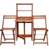  3-dijelni sklopivi bistro set od masivnog bagremovog drva | Shoptok.si