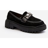 Kesi Women's loafers with decorative belt black nancille Cene