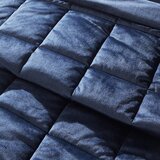 Catherine Lansfield Plavi prošiven prekrivač od samta 220x220 cm Kingsley – | shoptok.hr