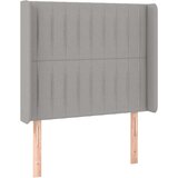  Uzglavlje s ušima svjetlosivi 93x16x118/128 cm od tkanine | shoptok.hr