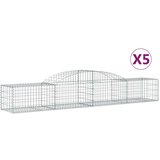  Obokane gabion košare 5 kosi 300x50x40/60 cm pocinkano železo | Shoptok.si