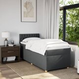  Krevet s oprugama i madracem tamnosivi 100 x 200 cm od tkanine | shoptok.hr