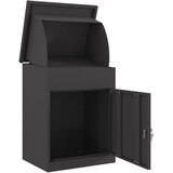  Sandučić za pakete s pohranom Crna 47,5 x 38 x 59 cm Čelik | shoptok.hr