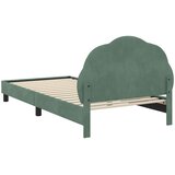 Krevet za djecu s uzglavljem Morska zelena 90 x 200 cm Baršun | shoptok.hr
