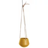 PT LIVING mat oker žuta viseća keramička tegla skittle, visina 9,5 cm