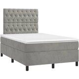  box spring s madracem LED svjetlosivi 120x190 cm tkanina | shoptok.hr