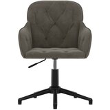  Okretna uredska stolica tamnosiva baršunasta | Eponuda.com
