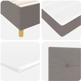  Krevet s opružnom podlogom i madracem &amp klupe taupe 90x190 cm tkanina | shoptok.hr