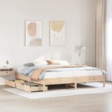 vidaXL Posteljni okvir brez vzmetnice 180x200 cm trdna borovina | Shoptok.si