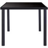  Blagovaonski stol crni 180 x 90 x 75 cm od kaljenog stakla | shoptok.hr