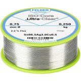Felder Löttechnik Felder ISO-Core ''Ultra Clear'' SAC305 spajkalna palica tuljava Sn96\,5Ag3Cu0\,5 0.250 kg 0.75 mm, (20428762) Cene