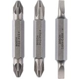 Bosch 3-delni set dvostranih nastavaka S 0,6x4,0, PH2, PZ2; S 0,6x4,0, PH2, PZ2; 45 mm - 2607001744 | ePonuda.com