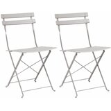  Sklopiva stolica za vrt 2 pcs Bež 42 x 46 x 82cm Metal | shoptok.hr