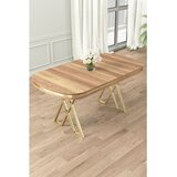 Hanah home trpezarijski sto Lai, 168 × 90 cm, ploča u dekoru Hazar, zlatne noge | Eponuda.com