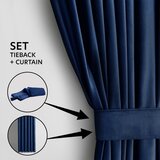 AmeliaHome Curtain VELVET color indigo style classic tape type of material - textiles velvet 140x270 | shoptok.hr