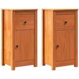  Kreveta 2 pcs Vosak smeđa 39 x 34,5 x 80 cm Čvrsto borovo drvo | shoptok.hr