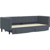  Dnevni krevet na razvlačenje i ladice tamnosivi 80x200 cm | shoptok.hr