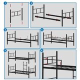 Hanah home krevet na sprat defne black 90x190 (837WST1121) | ePonuda.com