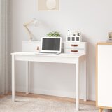 Maison Chic Pisalna miza - pisarniška miza - Računalniška miza bela 110x50x93 cm trdna borovinax, (21785067) | Shoptok.si
